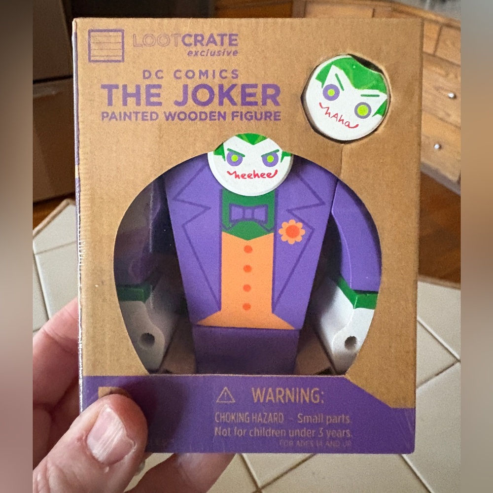 Loot Crate DC Comics The Joker Painted Wooden Figure